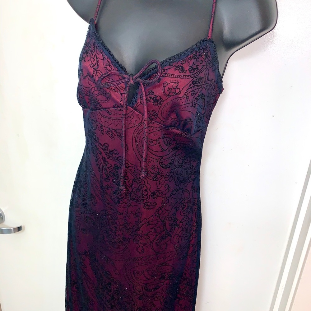 Flocked Cocktail Dress
